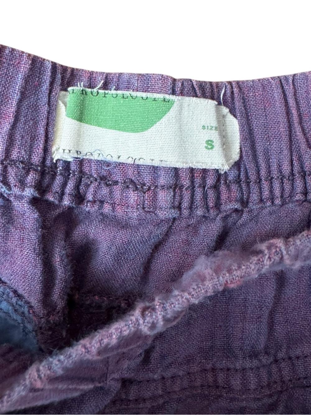 Purple Embroidered Relaxed Linen Blend Pants - Picture 8 of 8